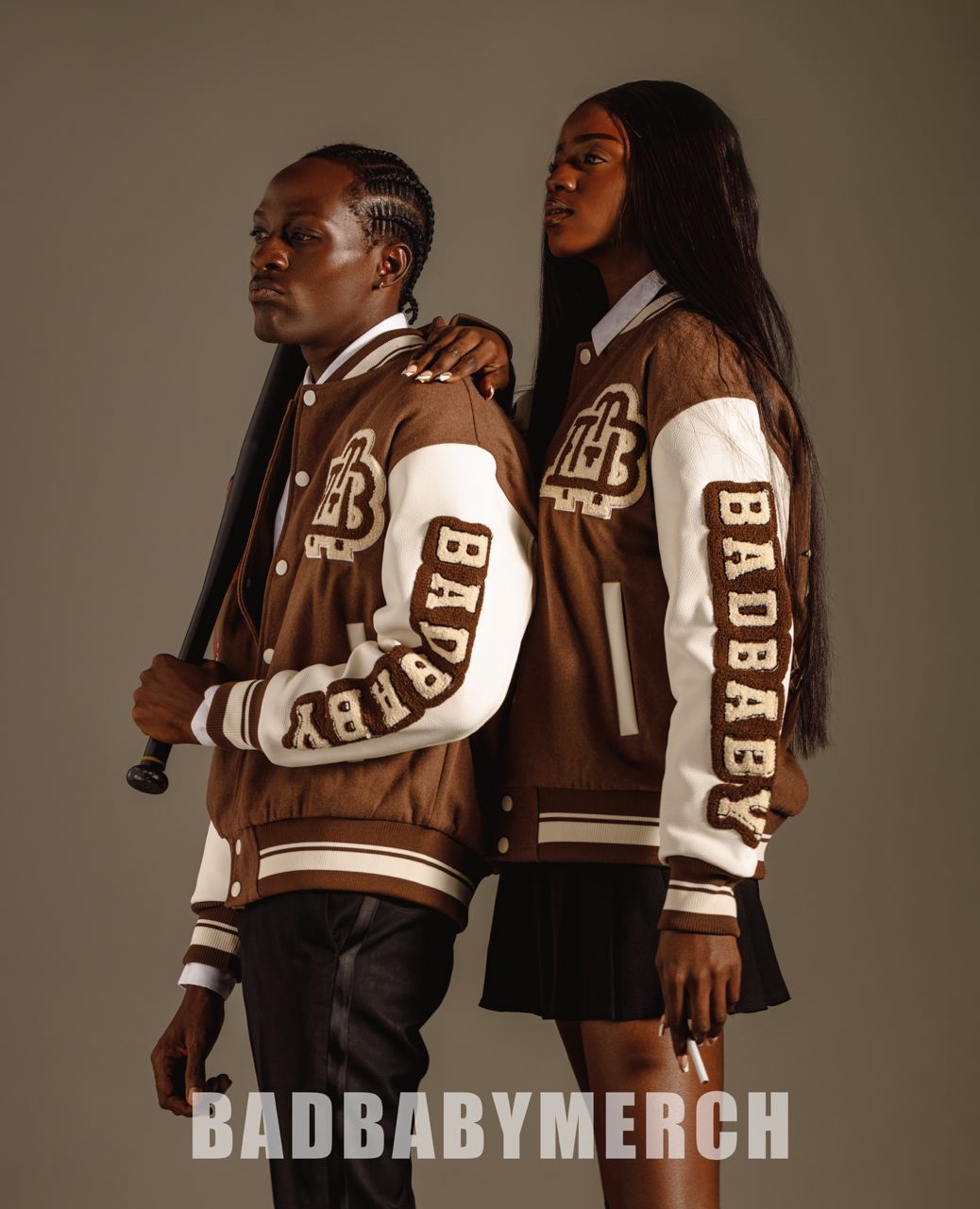 Blue premium leather varsity jacket - Image 2